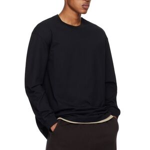 Obsidian SKIMS Men’s Heavyweight Cotton Long Sleeve T Shirt Size M NWT